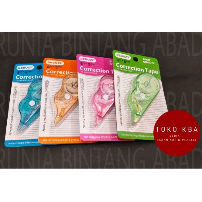 

Correction Tape Tip-Ex Debozz DB-CT1007 Stipo Kertas Kering Kecil 8 m x 5 mm
