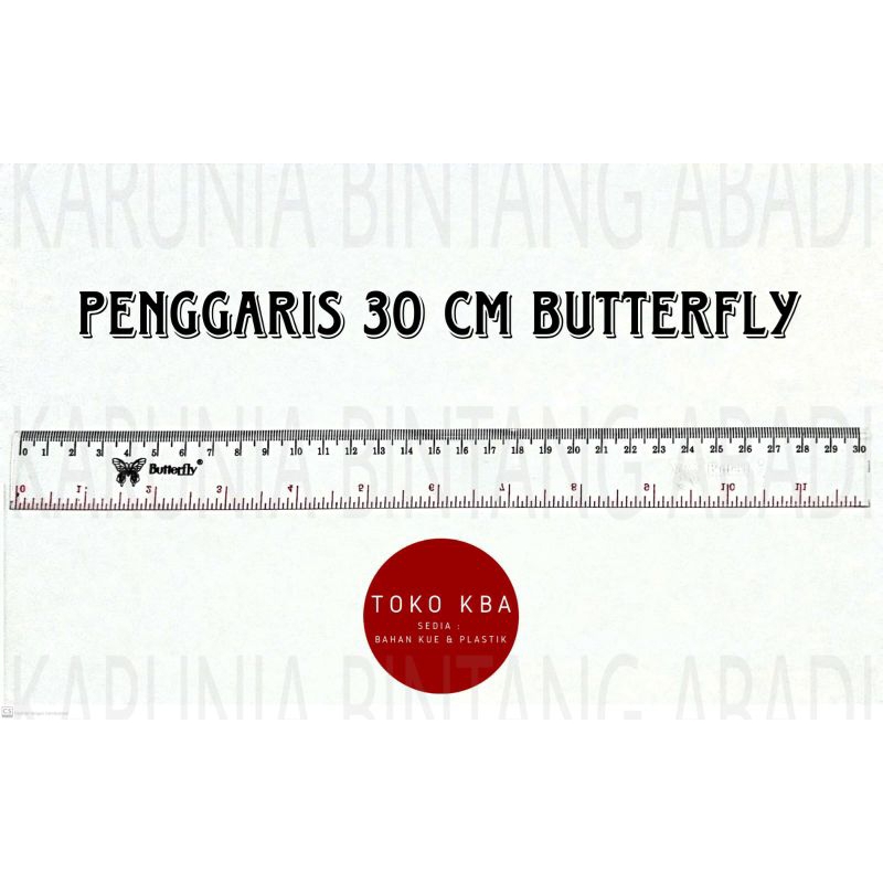 

Penggaris Plastik 30 cm Merk Butterfly Satuan