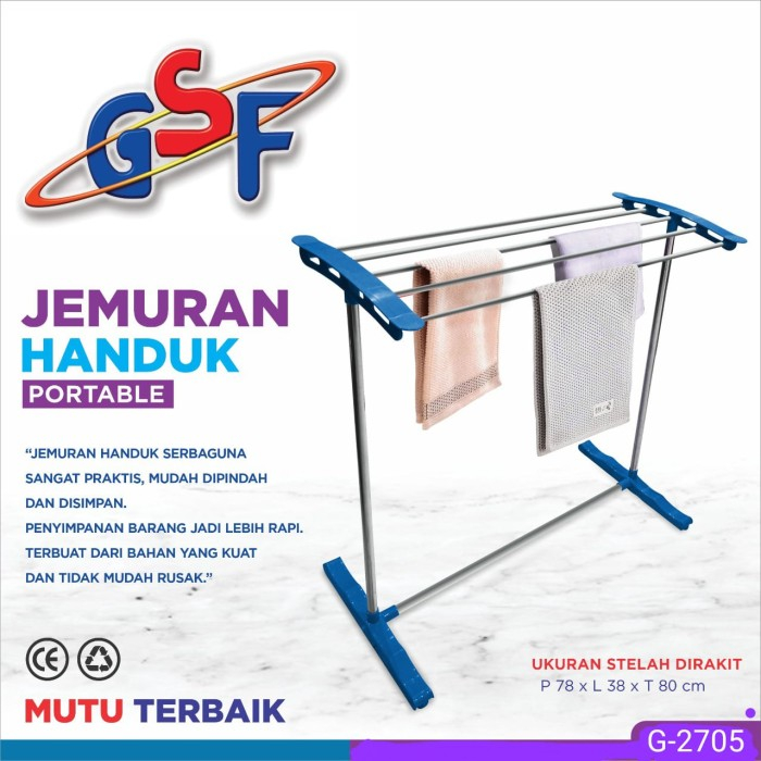 [BIYOO MART] GSF Jemuran Handuk Portable G-2705 / Jemuran / Handuk / GSF G2715 Jemuran Handuk