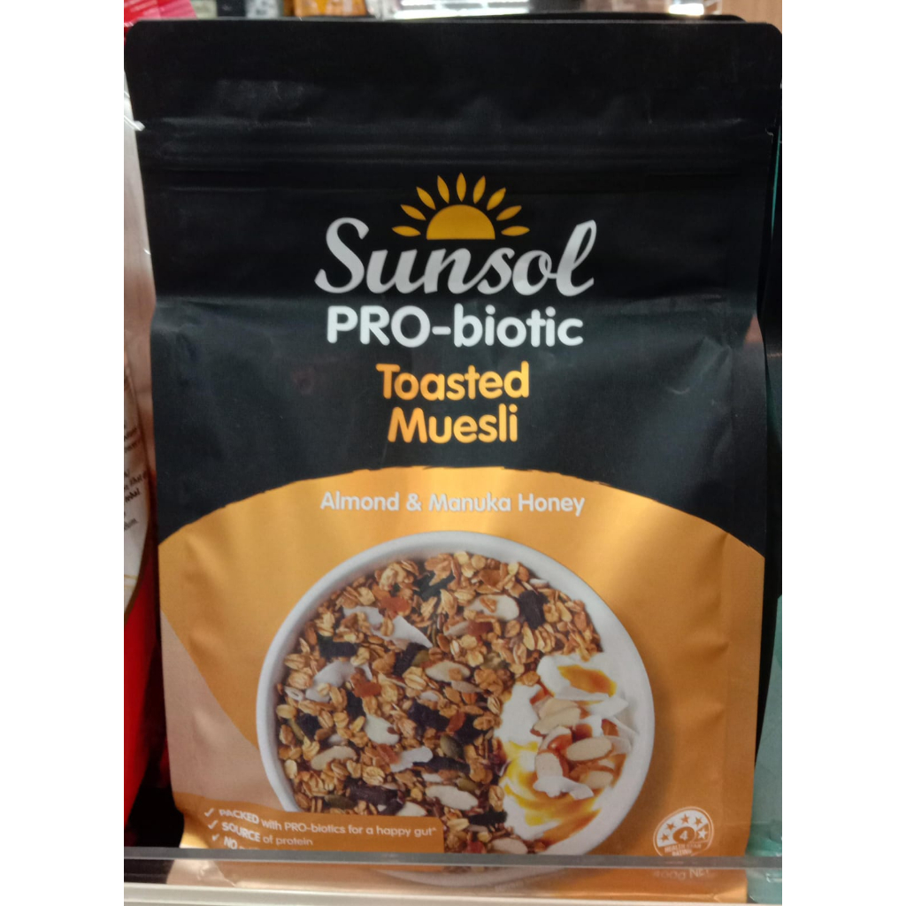 

Sunsol toasted muesli almond & Manuka honey 400g