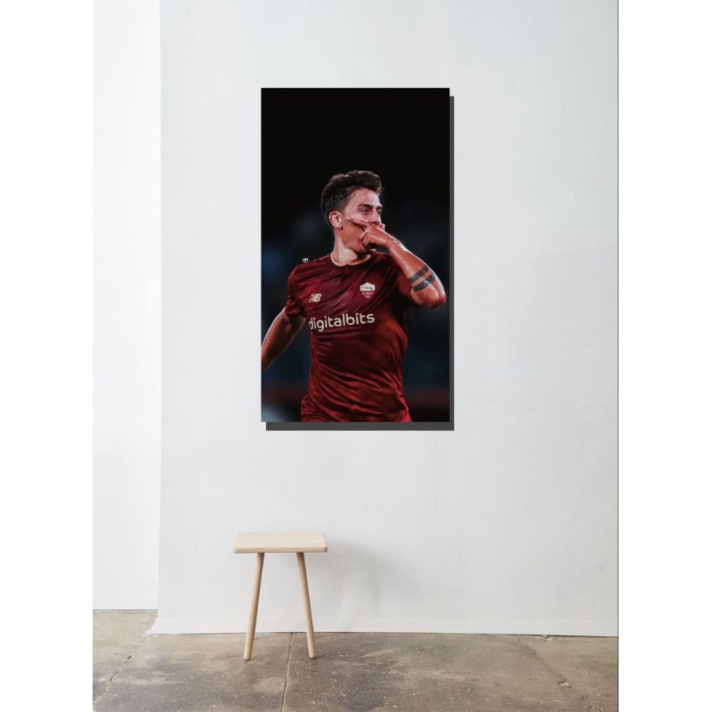 POSTER DINDING PAULO DYBALA X AS ROMA UKURAN BESAR, POSTER BOLA