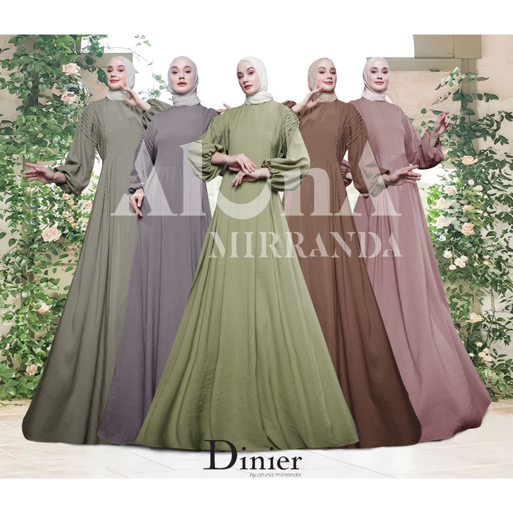 ORIGINAL Gamis DINIER Dress by Aluna Miranda - Umroh Busui Realpic 100% ORI