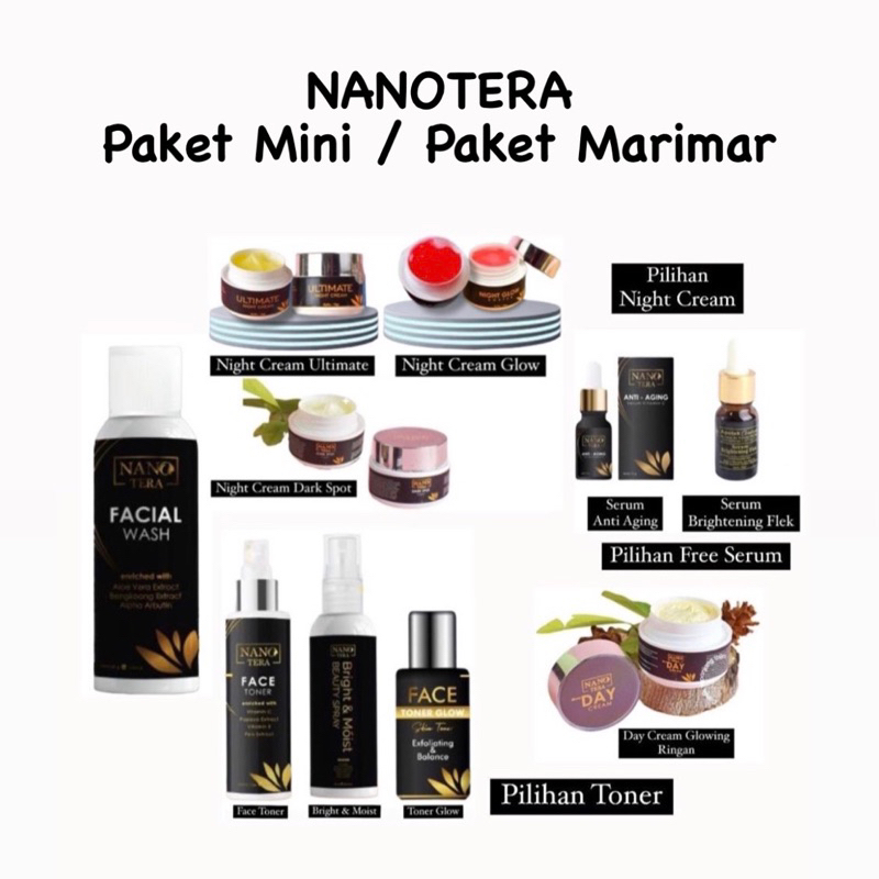 Nanotera Mini / Nanotera Marimar / Nanotera Ultimate / Nanotera Darkspot / Nanotera Glow Booster