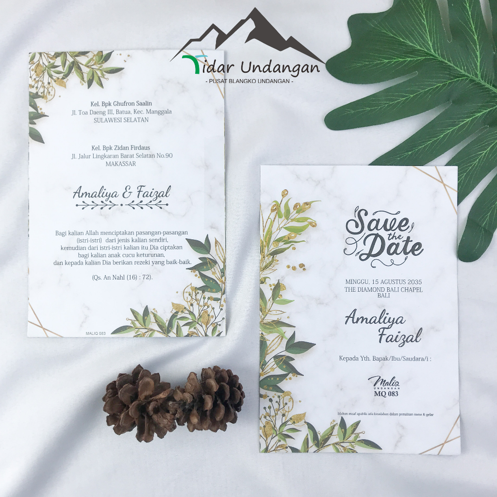 Blangko Undangan Pernikahan Maliq 83 Harga Murah