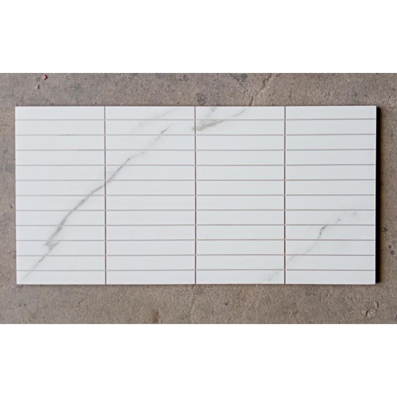 Precut Keramik ukuran 30x60 untuk Dinding/ Lantai/ Backsplash motif marmer (harga perlembar)
