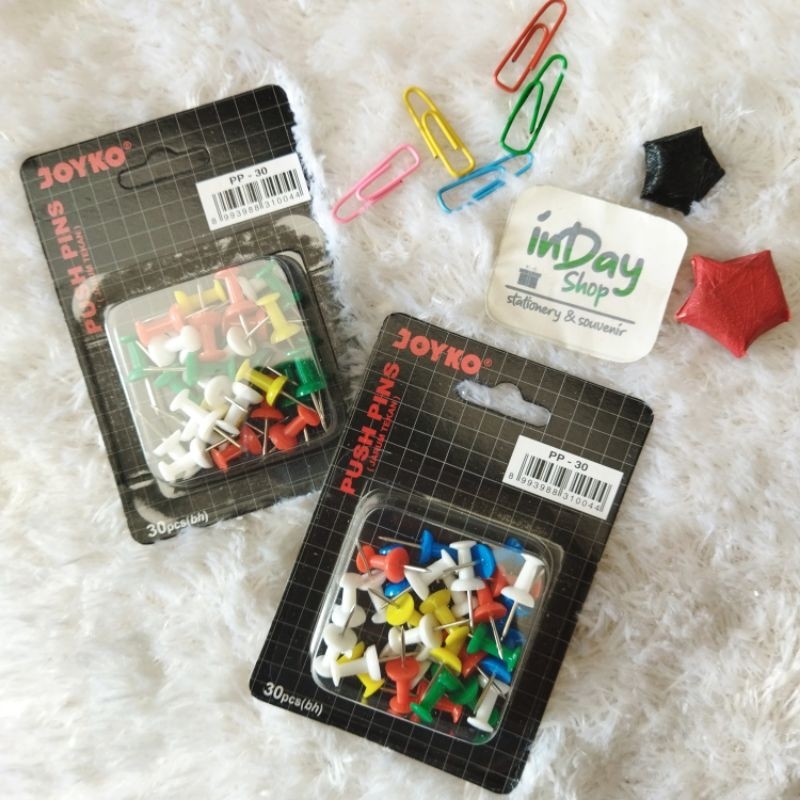 

(30pcs) Paku Mading/Push Pin Joyko | INDAY SHOP