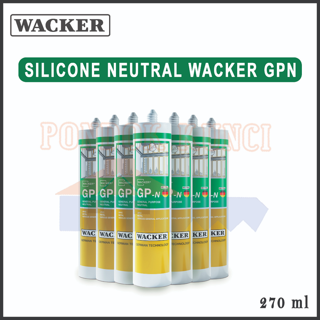 Lem Silikon Kaca Silicone Sealant Netral Wacker GPN Lem Aquarium