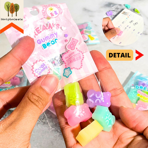 

Penghapus Karet 1 Plastik isi 5 Pcs Dream Gummy Bear Tochain E-2119 Stationery For School Alat Tulis Kantor Sekolah Ready Grosir Kado Ulang Tahun