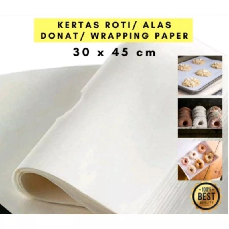 Baking Paper Roll ( ukuran 30x45 lembaran isi 50 lembar) Baking Paper Anti Lengket / Kertas Baking /