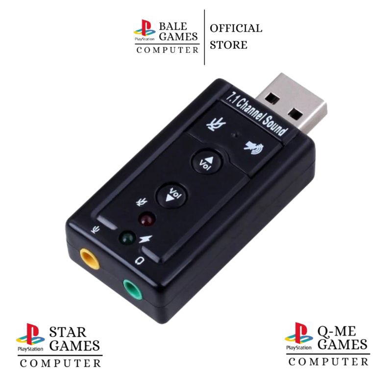 External sound card untuk PC / Laptop. USB SOUND CARD 7.1