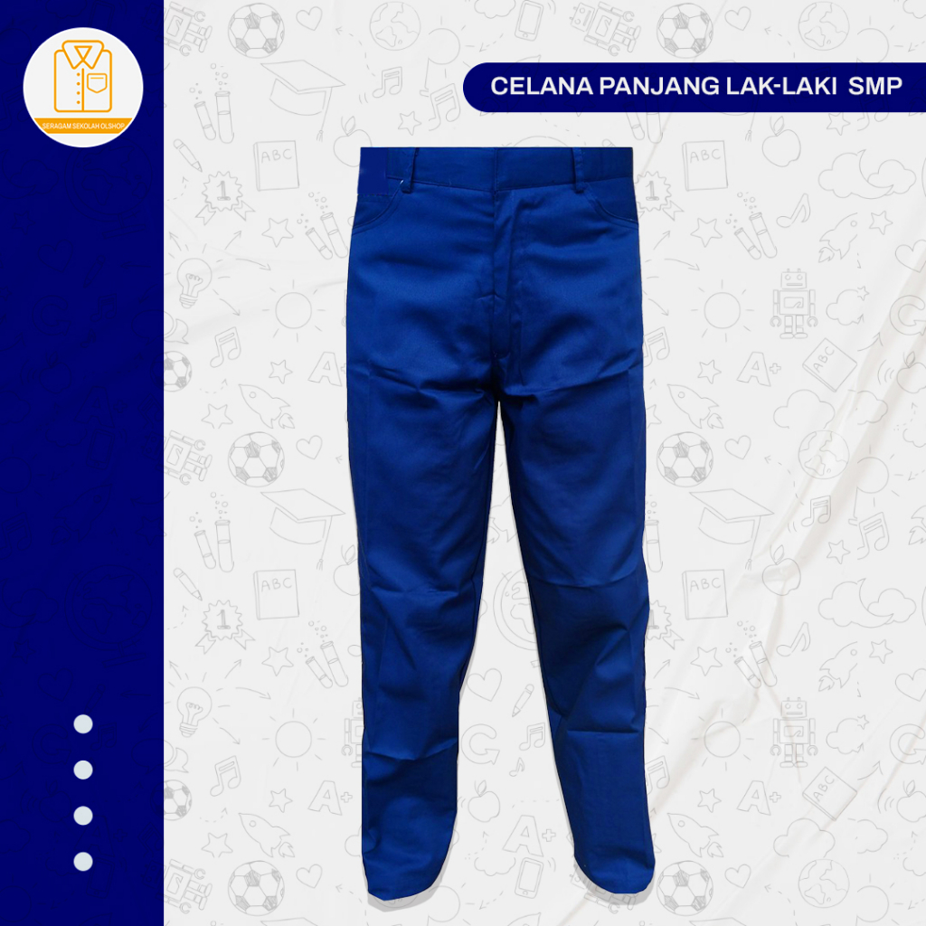 Seragam Sekolah Celana Panjang Kain Warna Biru Dongker SMP/Celana Seragam Sekolah SMP