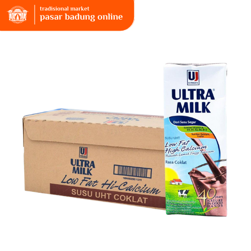 

Ultra Milk Low Fat Coklat 250 ml 1 box isi 24 Pcs
