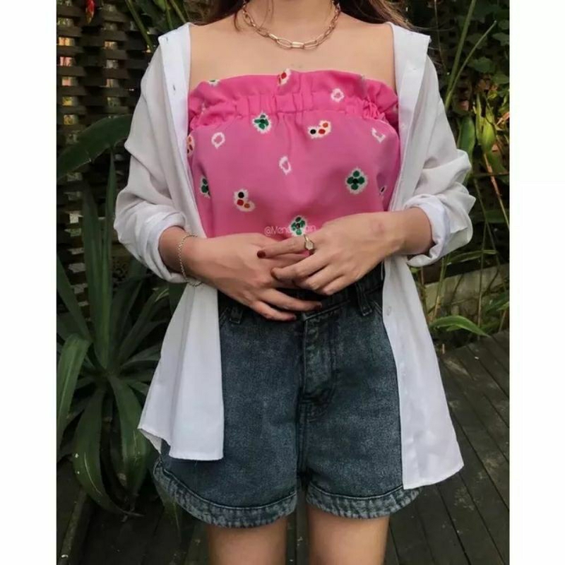 COD Kemben Jumputan/Tanktop Jumputan Kemben Batik/Baju Kondangan