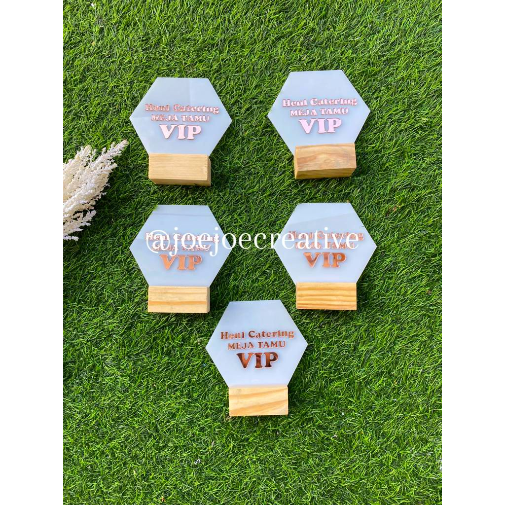 Table Sign Wedding/Papan Tanda Meja Akrilik