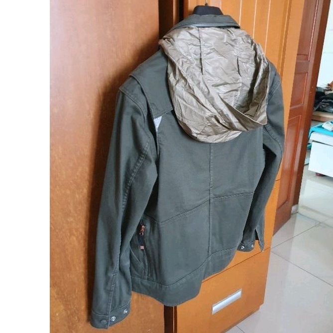 Levis Levi's Commuter Trucker Jacket Jaket Olive Green Army Original 15494-0002