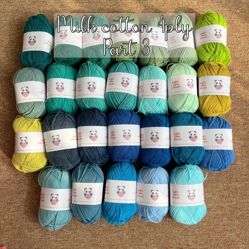 (PART 3) Milk Cotton Yarn 4ply | Benang Milk Cotton 4ply