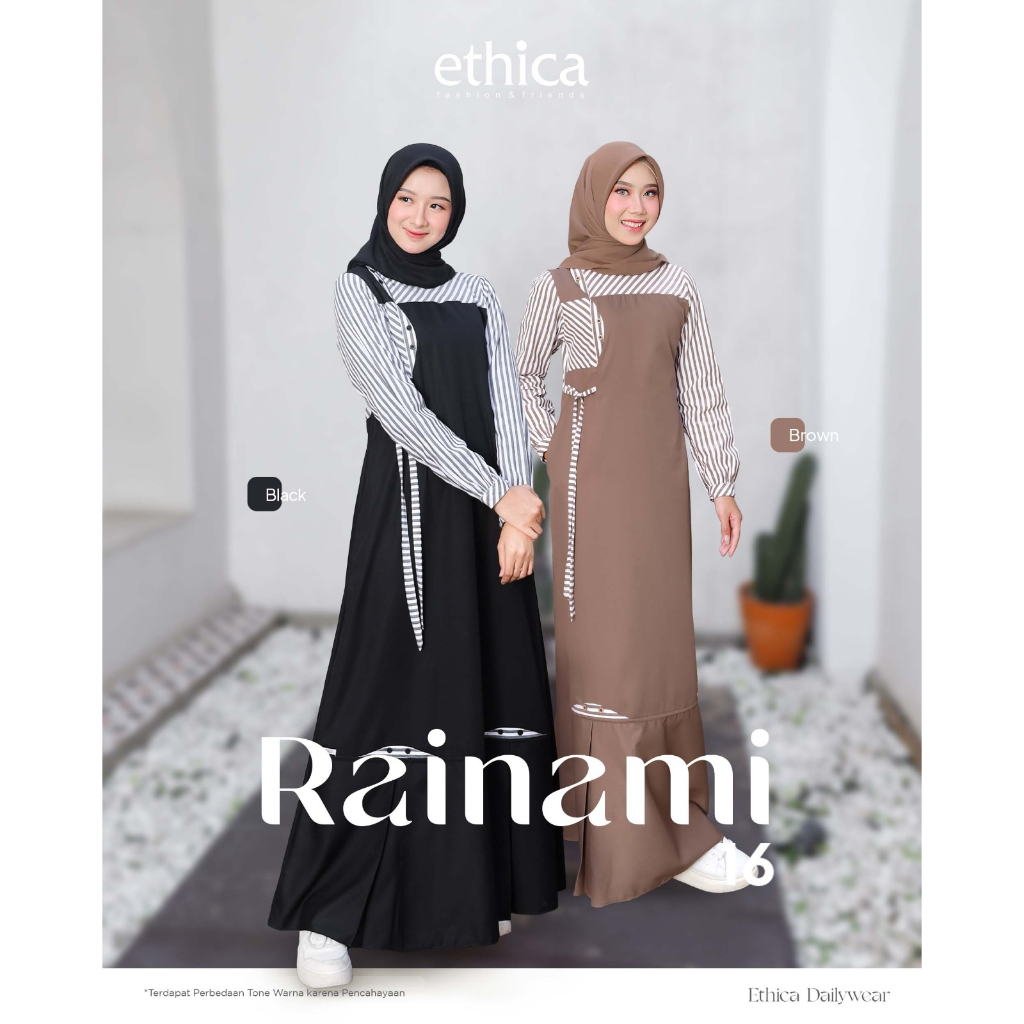 RAINAMI 16 BLACK & RAINAMI 16 BROWN, GAMIS REMAJA TERBARU (ETHICA RUMAH FAIQA)