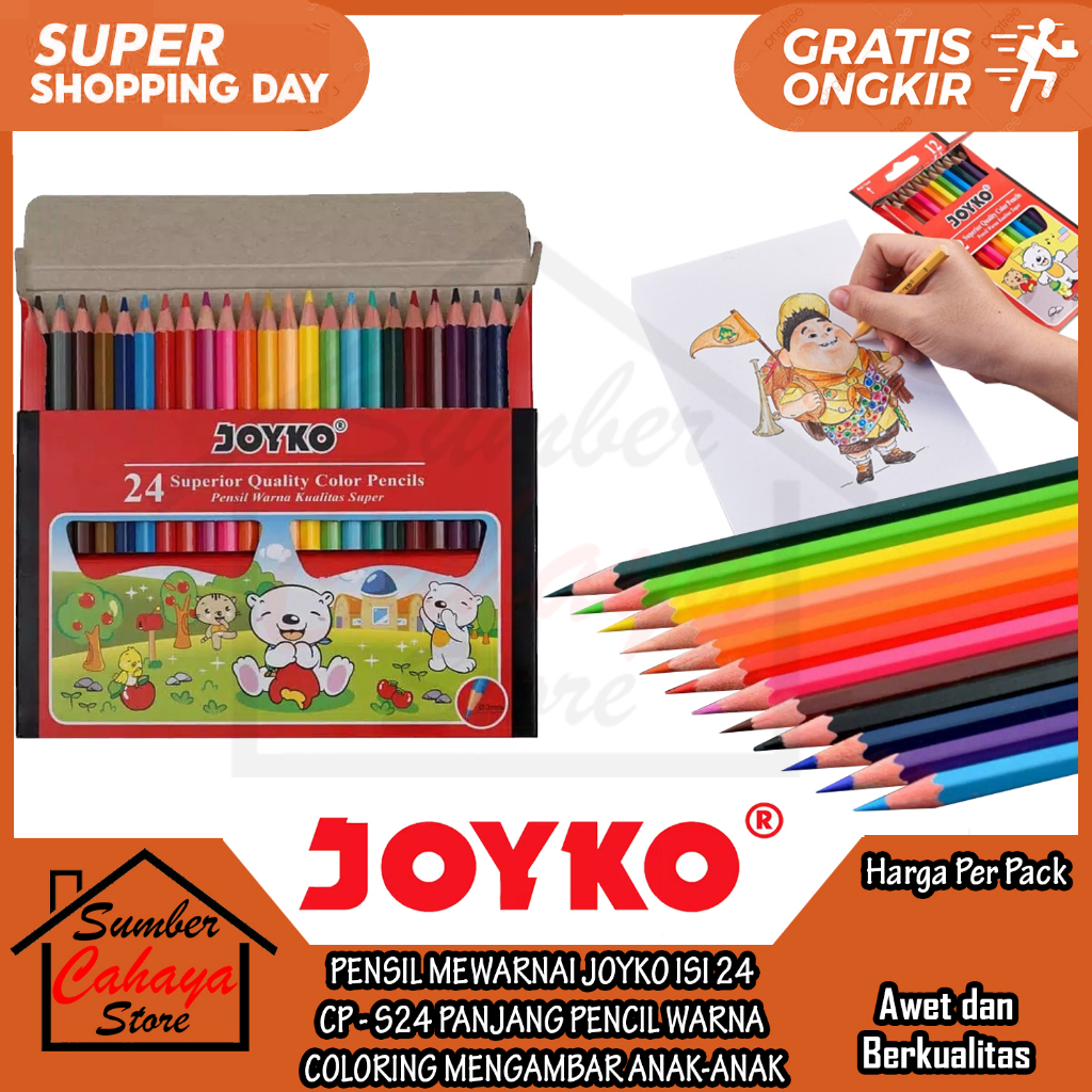 

PENCIL MEWARNAI PENSIL WARNA JOYKO CP - S24 COLOUR PENDEK 24 SET WARNAWARNI COLORING MENGAMBAR GAMBAR CRAYON KRAYON KLASIK KECIL KECIK CERAYON KERAYON MENGGAMBAR COLOR KOLOR KOLOUR ALAT PERLENGKAPAN ANAKANAK SEKOLAH TK BAGUS MURAH MERIAH PASTEL