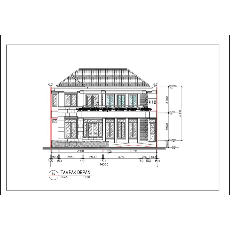 Gambar arsitektur rumah 2 lantai minimalis modern