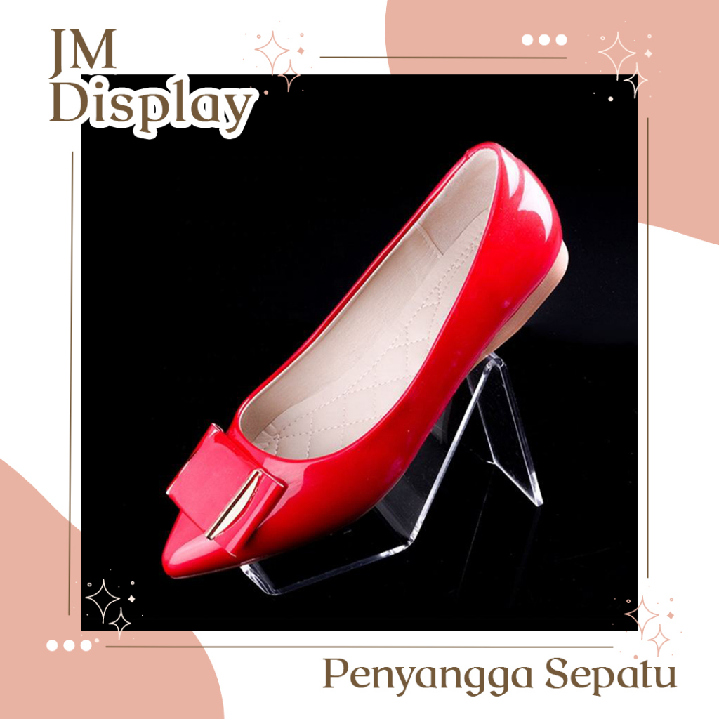 Mika Akrilik Display Penyangga Sepatu Sendal Tatakan Sendal Sepatu/Penyangga Sepatu/Akrilik Sepatu