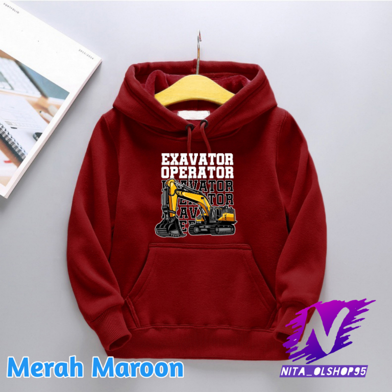 sweater hoodie anak exavator hoodie anak truck beko exavator