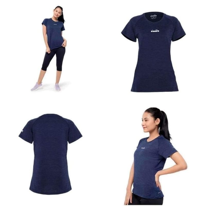 SALE100%Original Diadora Tshirt Navy Women's