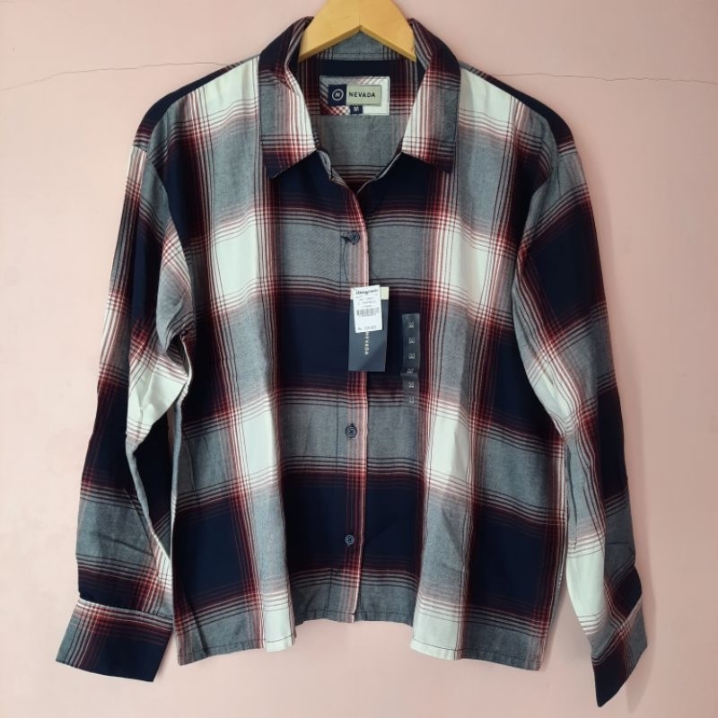 kemeja crop nevada wanita ori