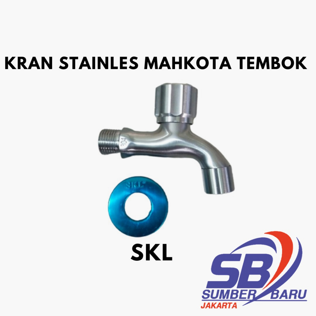 SB Keran Kran Tembok SKL Stainless Steel Mahkota Belimbing 1/2 Inch Kran SKL 31 SS CS Tembok