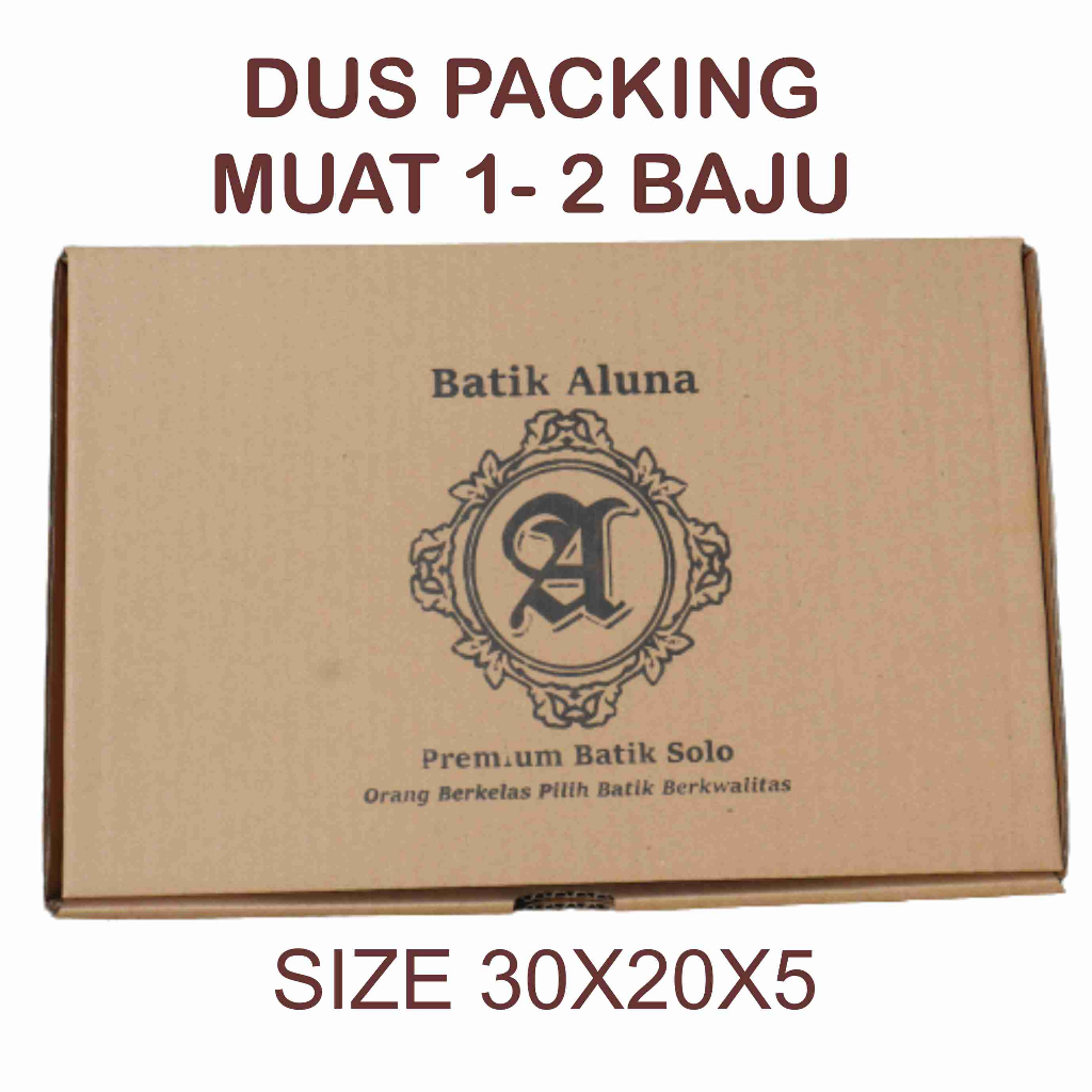 

Kardus Packing Box Baju Batik Aluna Premium 30X20X5 Muat 1-2 Baju Batik