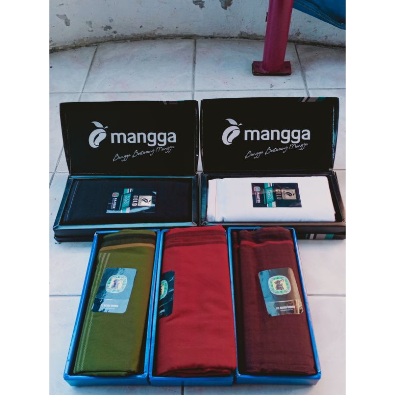 SARUNG GAJAH DUDUK ASIA KEMBANG | SARUNG MANGGA GOLD | WARNA POLOS