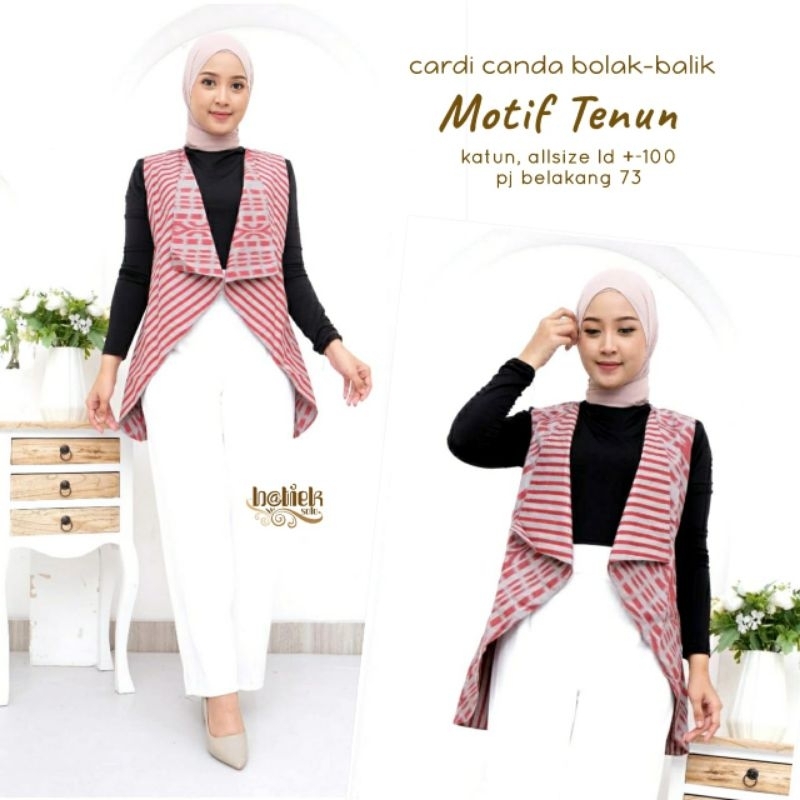 Cardigan Motif Tenun