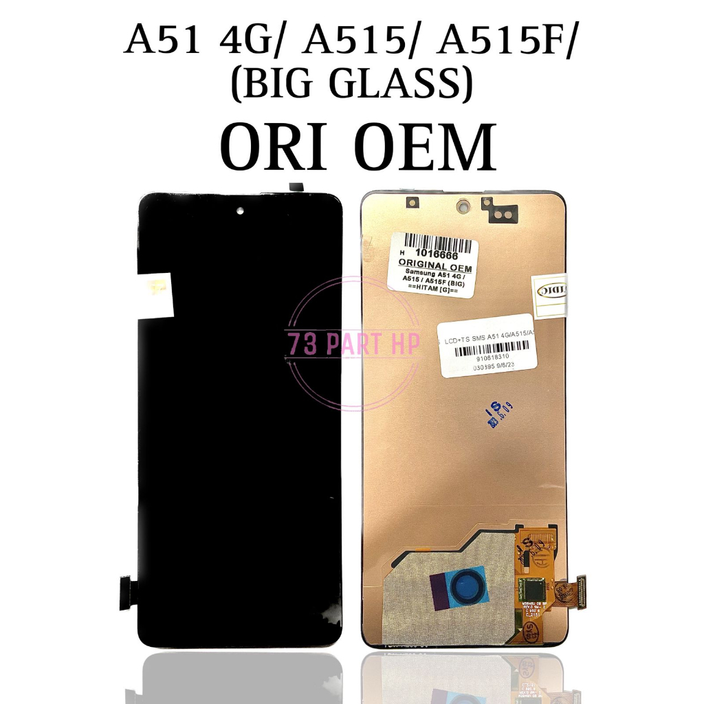 ORIGINAL OEM - LCD Touchscreen Fullset Samsung Galaxy A51 4G / A515 / A515F BIG GLASS