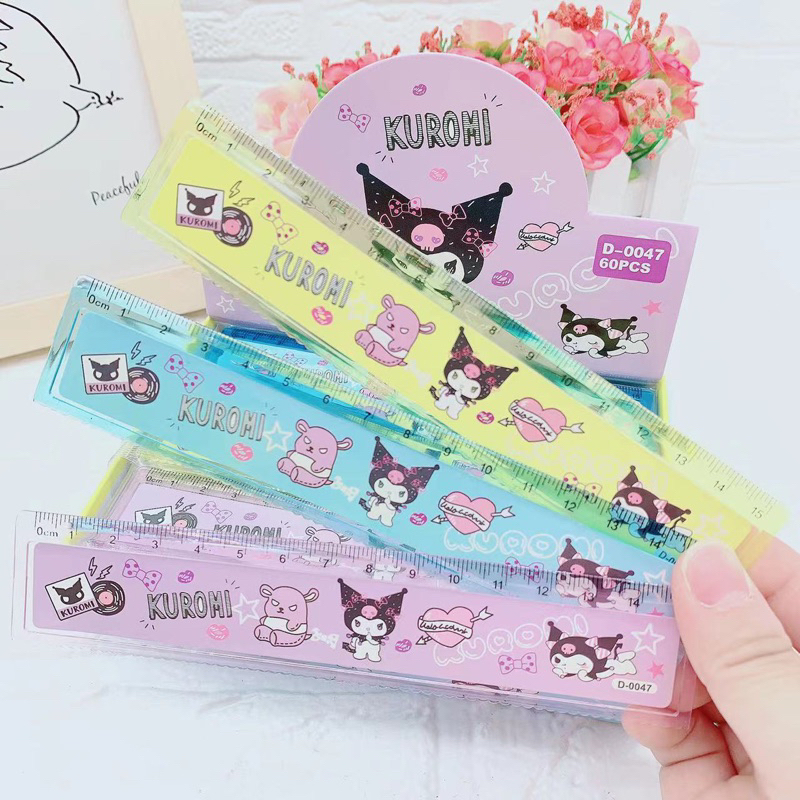 

Delunashop DL851S Penggaris ruler Plastik 15 cm Penggaris Karakter Cowok Cewek FANCY