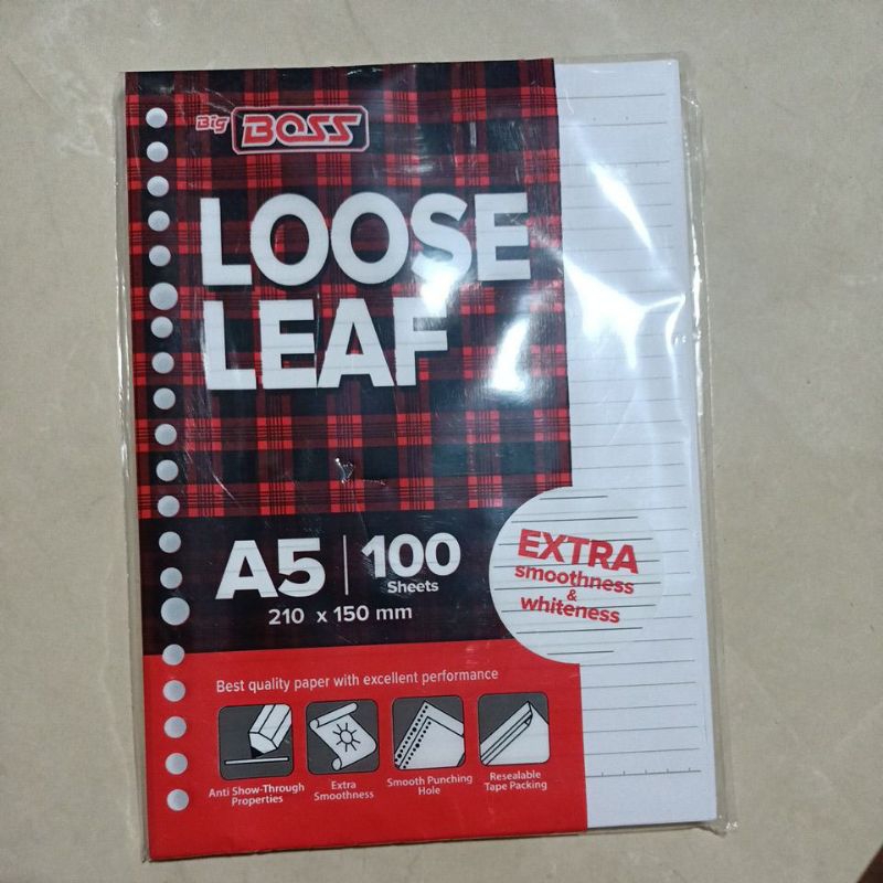 

Isi Kertas File Binder / Loose Leaf A5 100