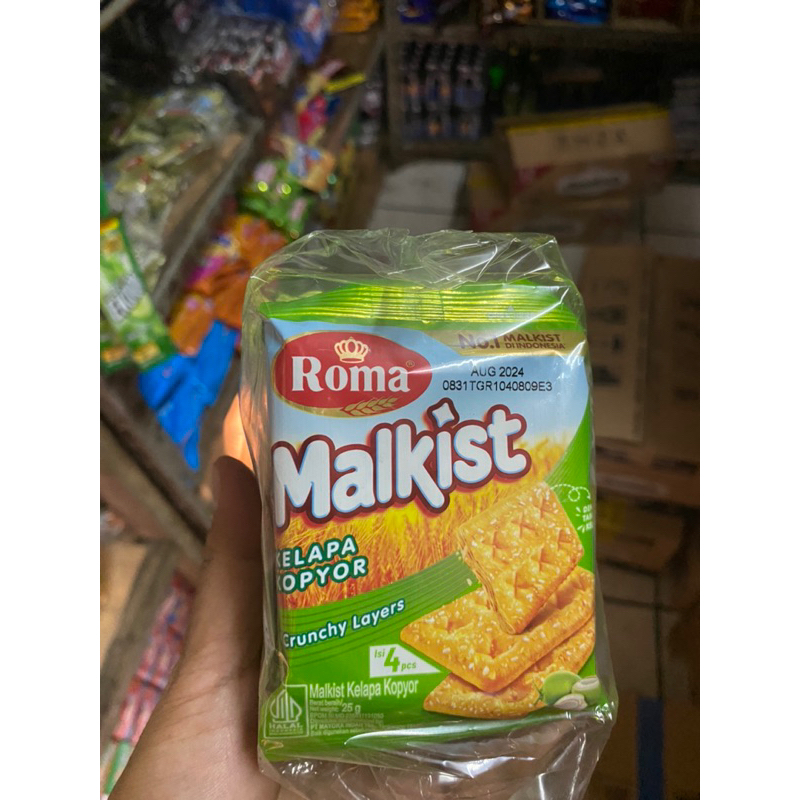 

Biskuit Roma Malkist Kelapa Kopyor Renceng 10 pcs x 25 gr Termurah