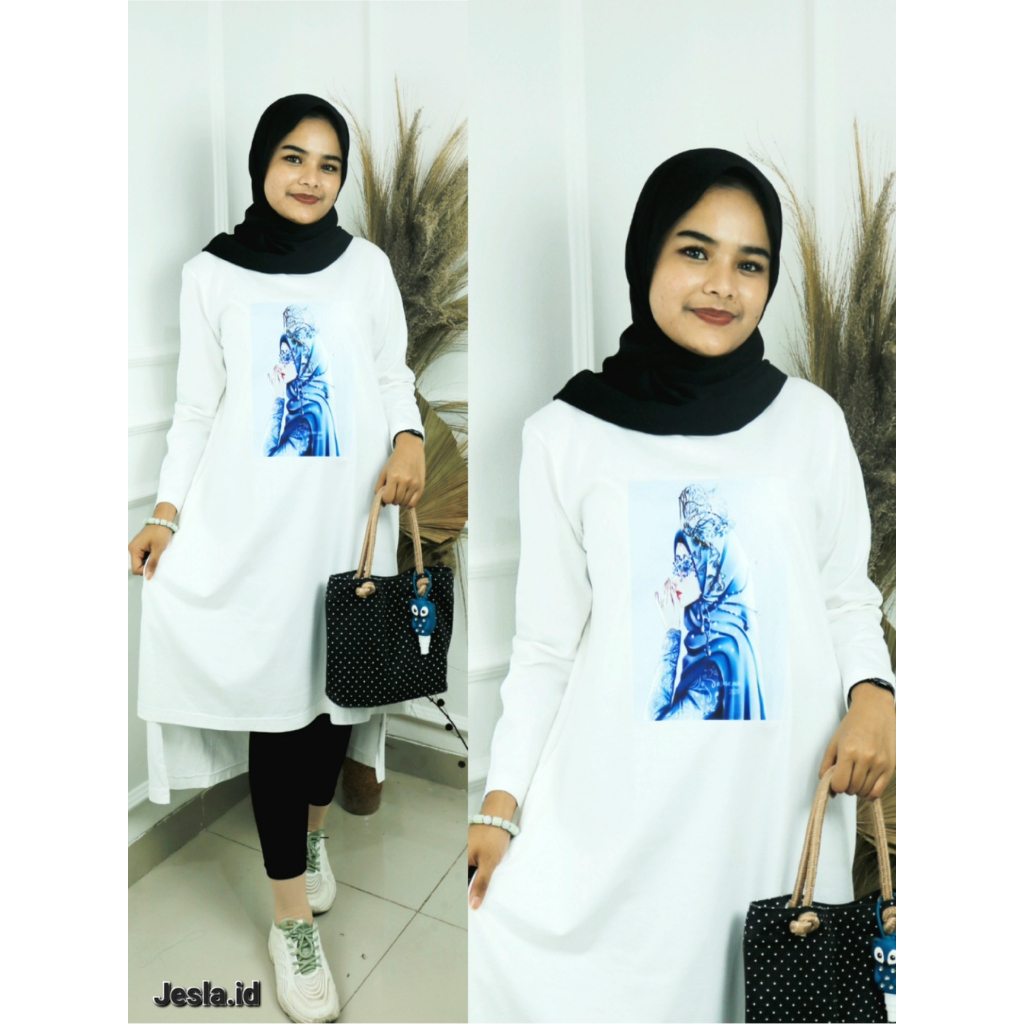 Gamis Terbaru RATU HIJAB MIDI DRESS BO M L XL XXL Bahan Kaos Katun Combed 24S Baju Gamis Wanita Jumb