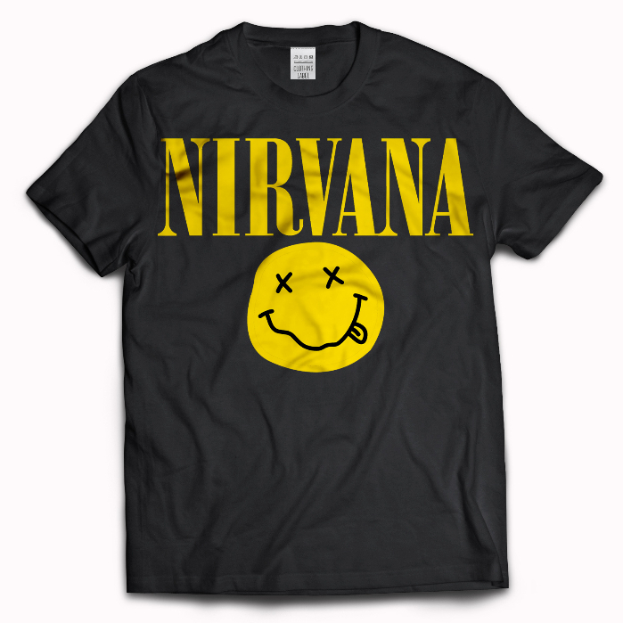 Kaos Musik Nirvana Smiley Face