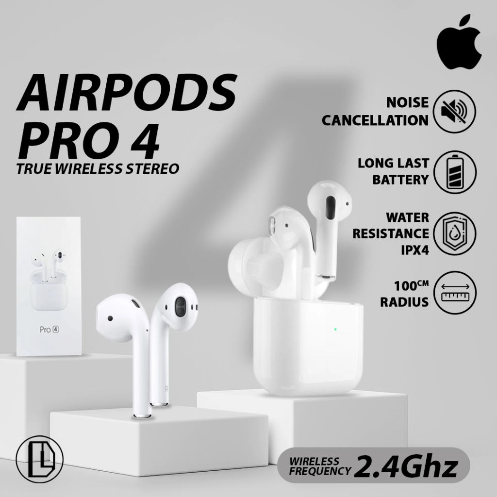 Headset Handsfree TWS Bluetooth pro 4