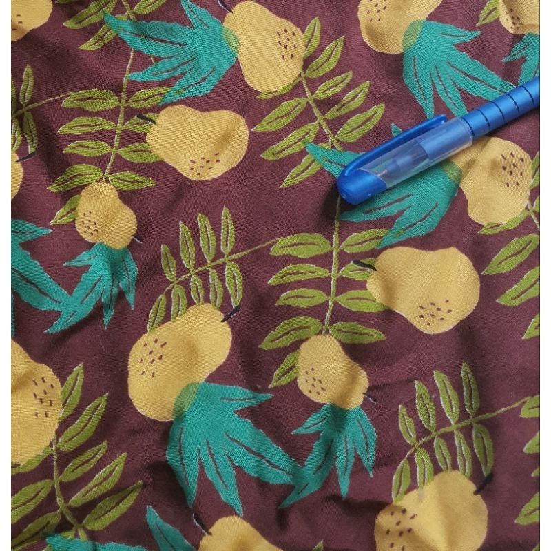Rayon coklat motif buah pir