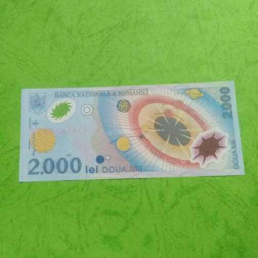 Uang kertas Kuno Rumania 2000 Lei Polymer