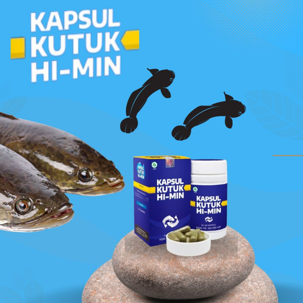 KAPSUL ikan gabus kapsul kutuk HI-MIN KAPSUL KUTUK HIMIN IKANl GABUS KAYA PROTEIN ALBUMIN NATURAFIT 