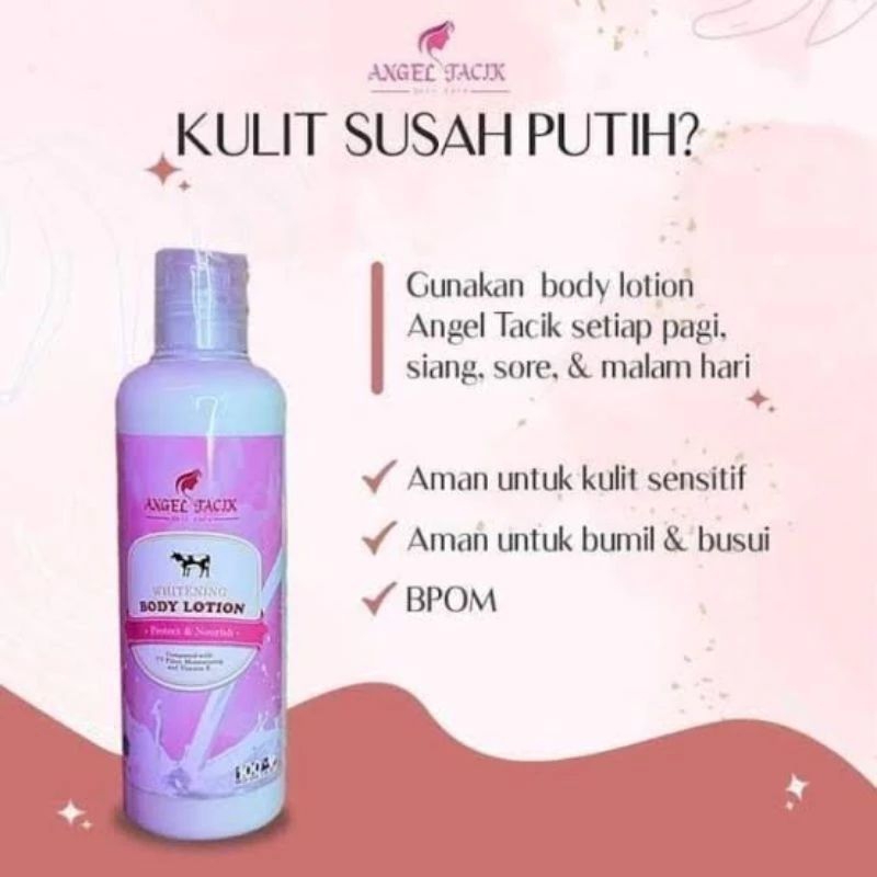 HB LOTION ANGEL TACIK PEMUTIH BADAN (BPOM)