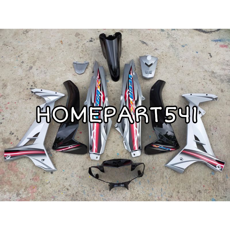 FULL BODY HALUS YAMAHA VEGA R NEW VEGA R LATIN 2008 SILVER HITAM