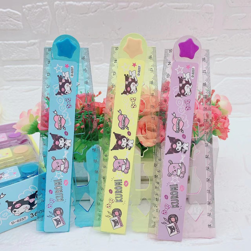 

Delunashop DL852S Ruler penggaris bisa di lipat 15cm dibuka kadi 30cm motif sanrio cinnamonroll kuromi melody dll