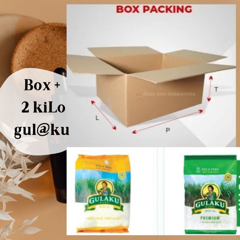 

box kardus 25x15x10 cocok untuk gula 2kg