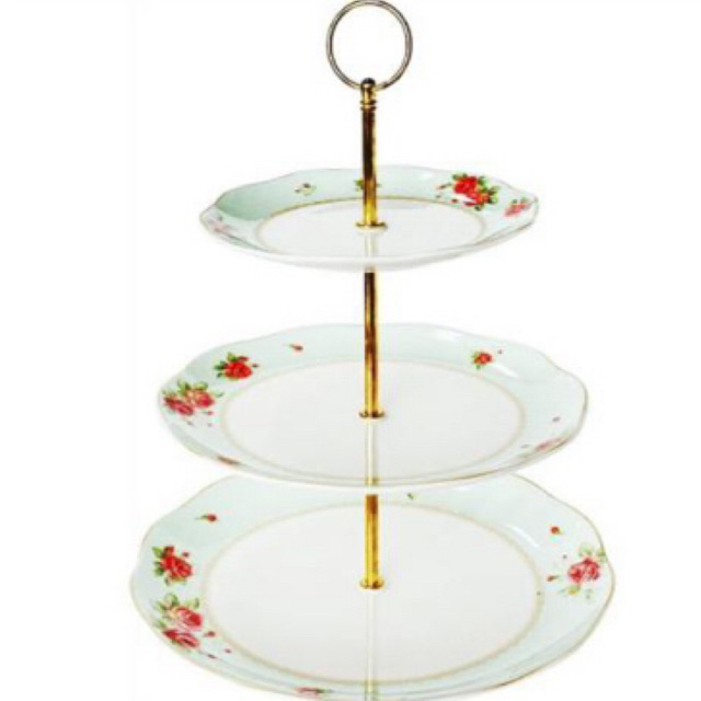 

high tea stand 3 Tier Cake Stand Christmas edition Tempat Kue St Saint James Ceramic Tableware