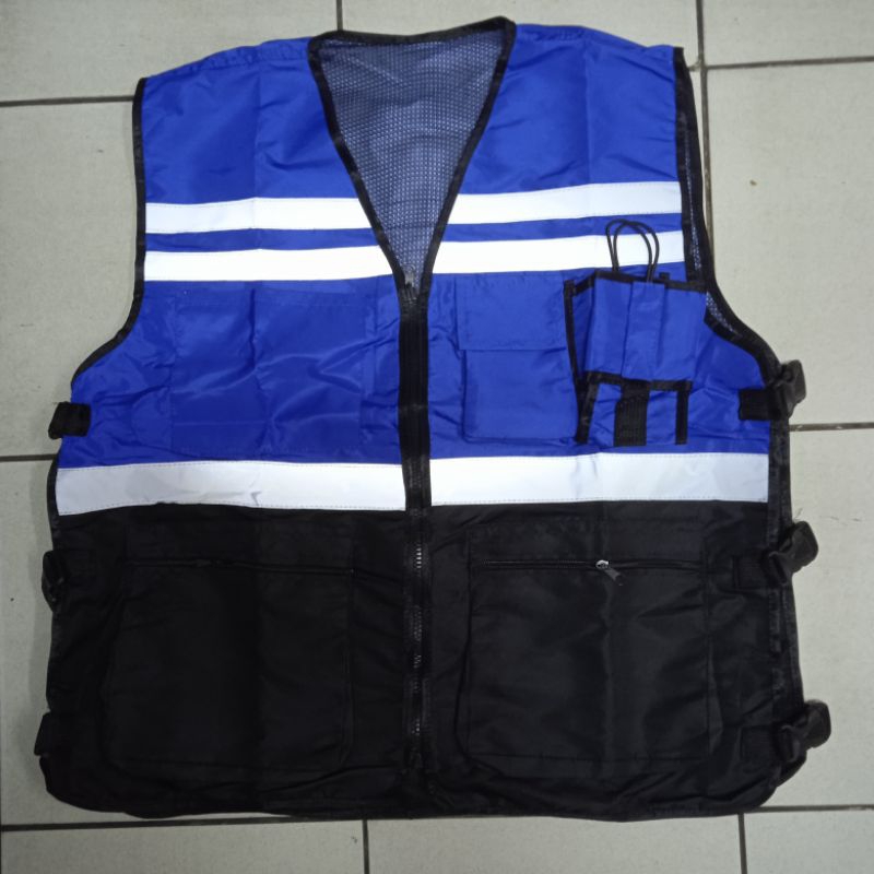 Rombi Taslan Kombinasi Biru/Rompi Pelindo Biru Hitam/Rompi Proyek Biru