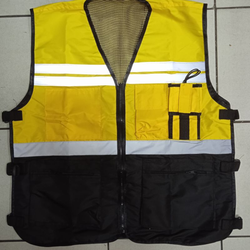 Rompi Taslan Kombinasi Kuning/Rompi Proyek Kombinasi Kuning/Rompi Pelindo Kuning