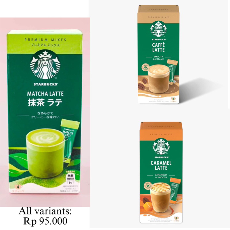 

STARBUCKS PREMIUM MIXES JEPANG JAPAN MATCHA CAFFE CARAMEL LATTE