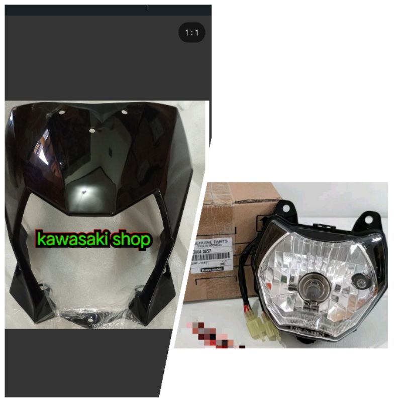 lampu depan set batok klx bf original kawasaki